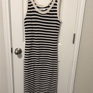 Black and White Striped sweater Dress Nine West